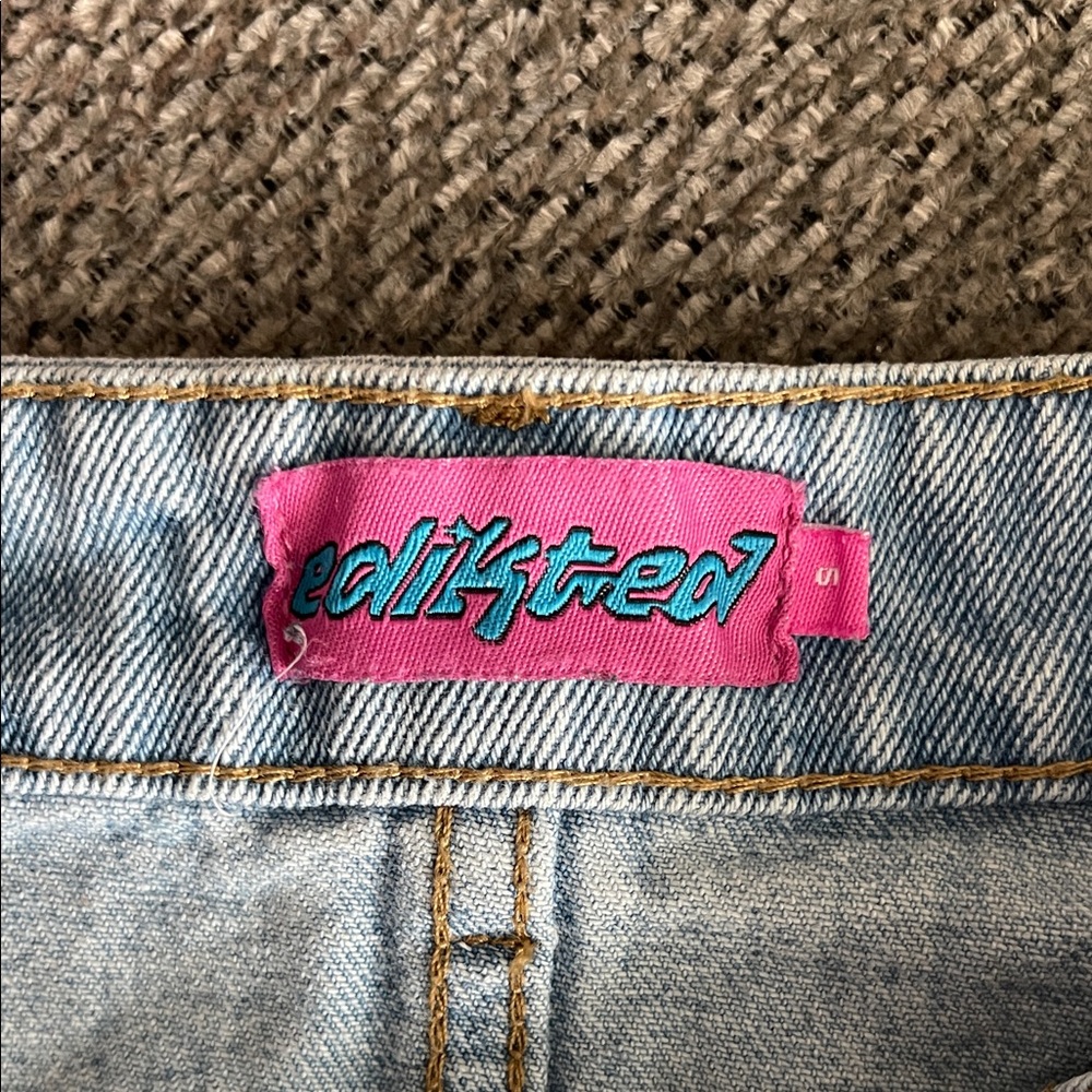 Edikted Denim Jean Mini Skirt - Picture 2 of 4